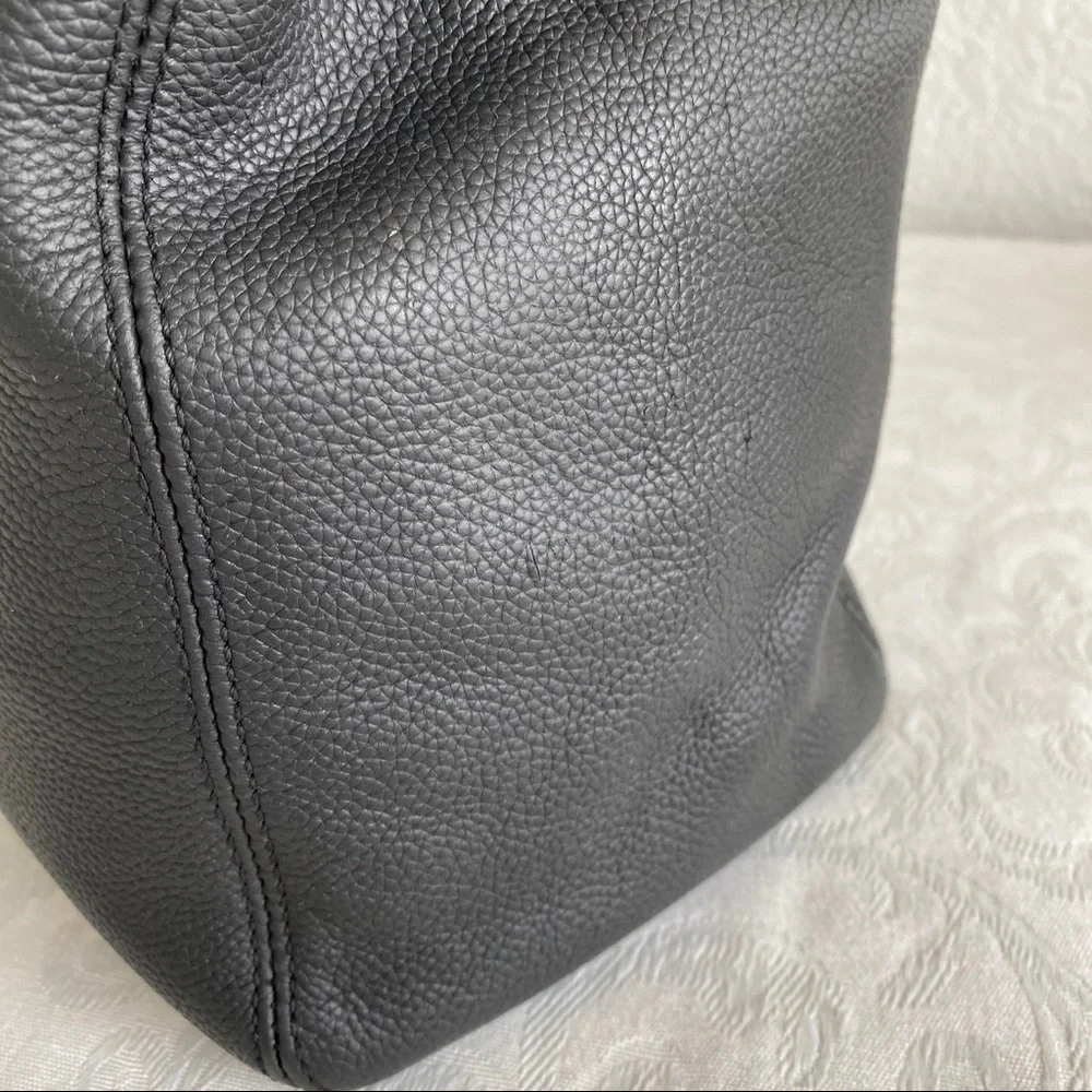 chanel black CC executive tote